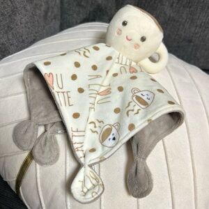 Mary Meyer Soothie Security Blanket, 10 x 10 Sweet Latte Lovey soft coffee plush